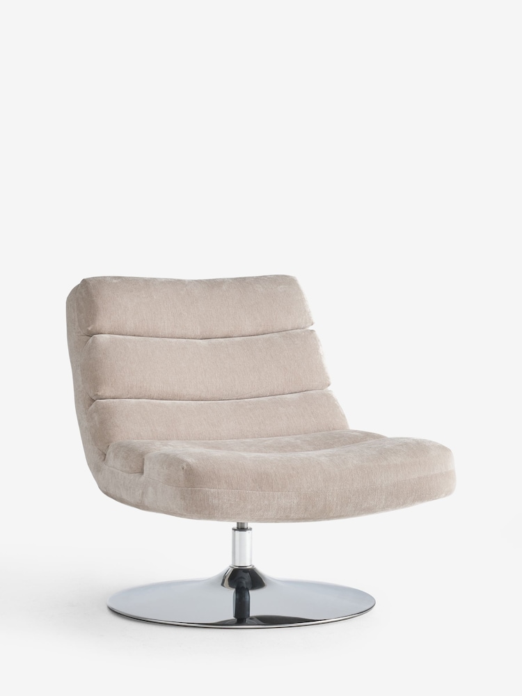 Smart Chenille Light Natural Sierra Swivel Accent Chair - Image 1 of 7 Smart Chenille Light Natural Sierra Swivel Accent Chair - Image 1 of 7