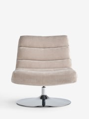 Smart Chenille Light Natural Sierra Swivel Accent Chair - Image 2 of 7