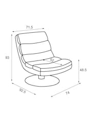 Smart Chenille Light Natural Sierra Swivel Accent Chair - Image 3 of 7