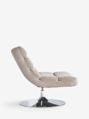 Smart Chenille Light Natural Sierra Swivel Accent Chair - Image 5 of 7