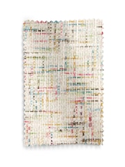 Multi Coloured Chenille Natural Wilson Highback Snuggle Seat Armchair - Image 11 of 11