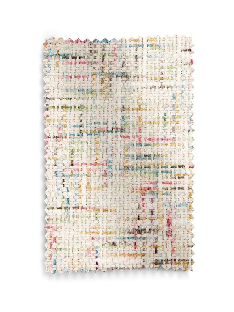 Multi Coloured Chenille Natural Wilson Highback Snuggle Seat Armchair - Image 11 of 11