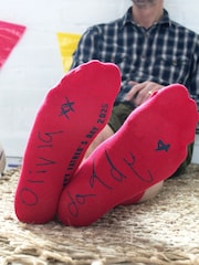 Solesmith Red Handwriting Upload Socks - Image 1 of 2