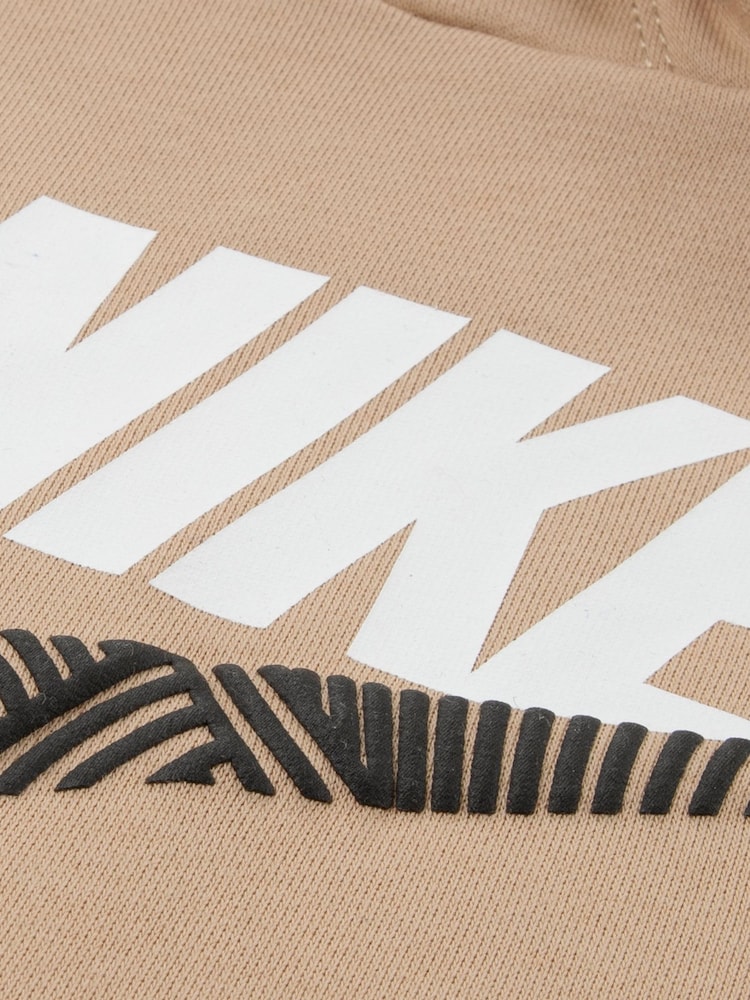 棕色 - Nike Little Kids ITZ Oversized Hoodie and Joggers Tracksuit Set - 圖片 5/5