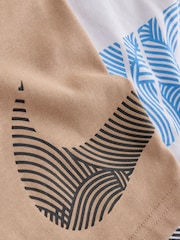 Nike Brown Little Kids ITZ Relaxd Jersey Printed Tshirt and Shorts Set - Image 4 of 4