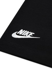 Nike Black Little Kids ITZ Relaxd Jersey Printed Tshirt and Shorts Set - Image 4 of 4