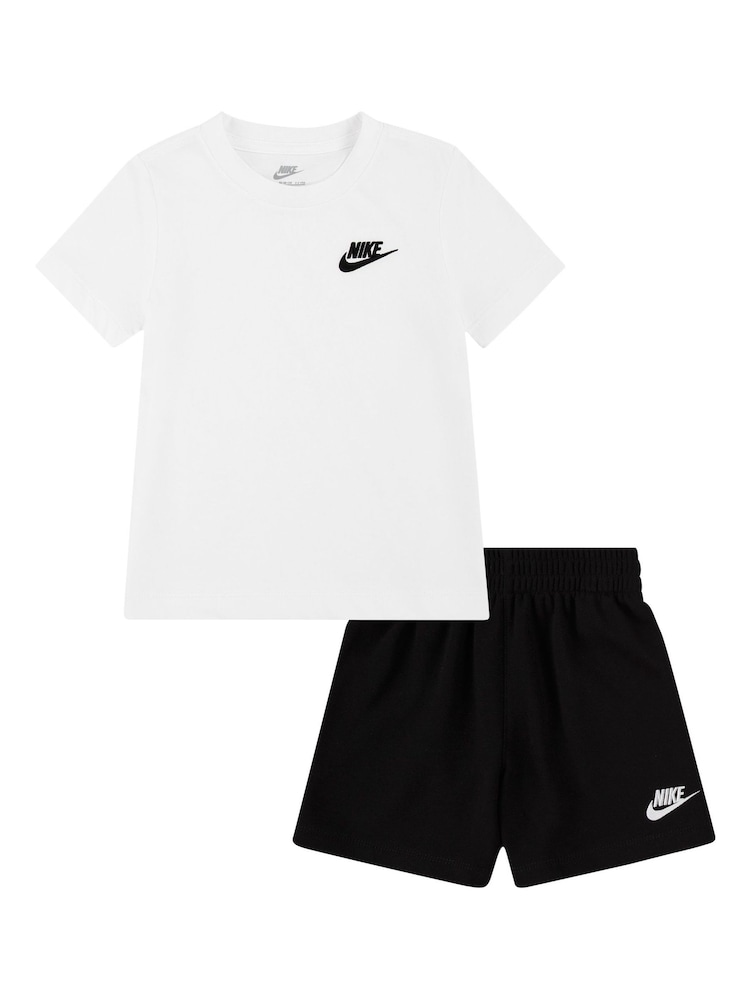 Nike Black Small Logo T-Shirt And Shorts Set - Image 1 of 4