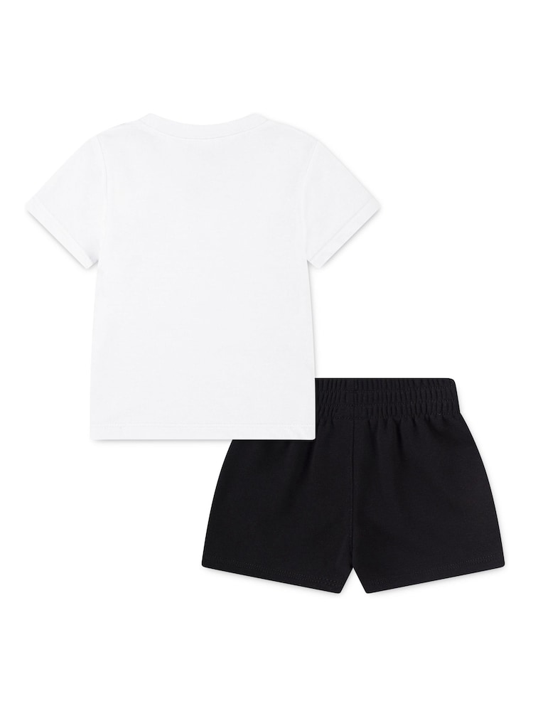 Nike Black Infant Small Logo T-Shirt and Shorts Set - Image 2 of 4 Nike Black Infant Small Logo T-Shirt and Shorts Set - Image 2 of 4