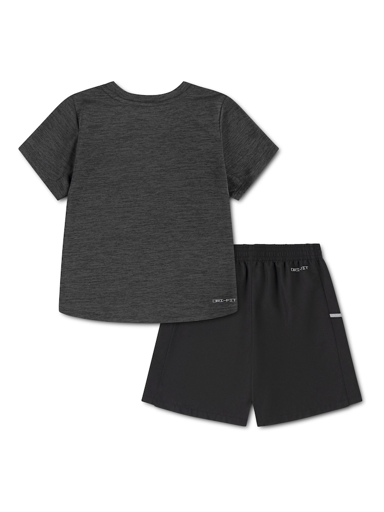 Nike Black Little Kids DriFIT T-Shirt and Shorts Set - Image 2 of 5