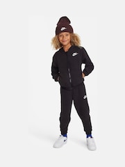 Nike Black Little Kids LBR Zip Through Tracksuit Set - Image 1 of 11