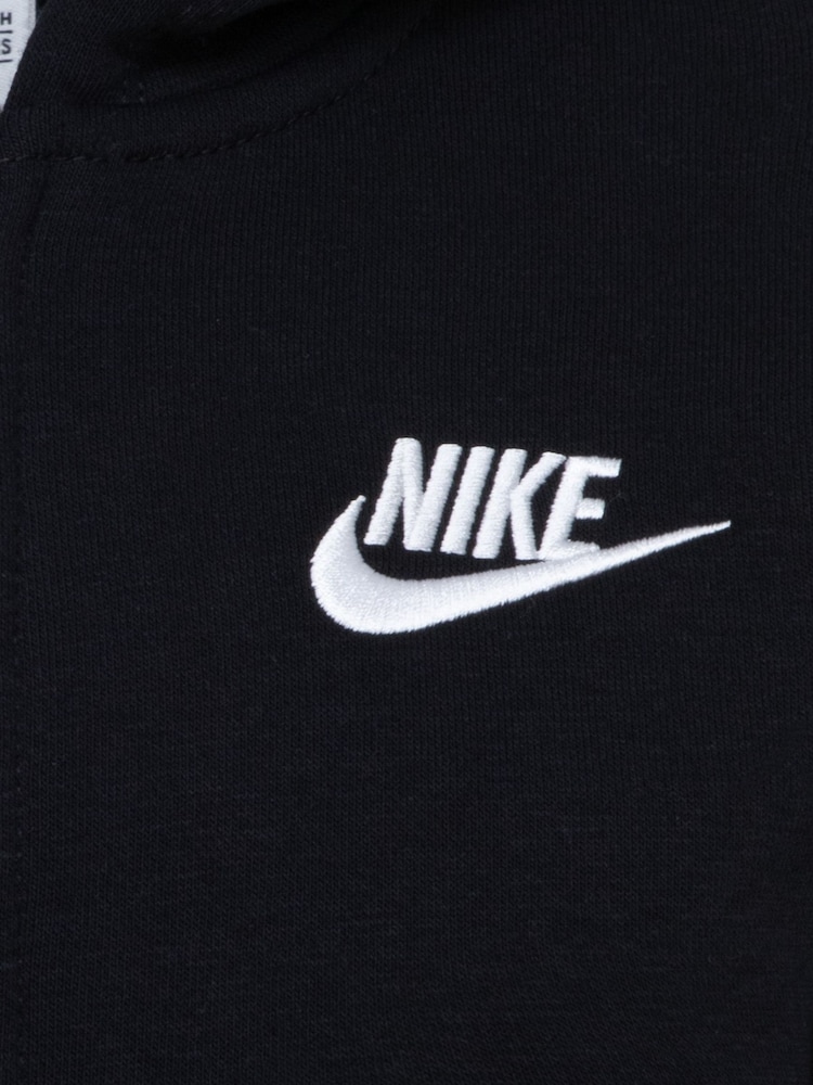 Nike Black Little Kids LBR Zip Through Tracksuit Set - Image 11 of 11