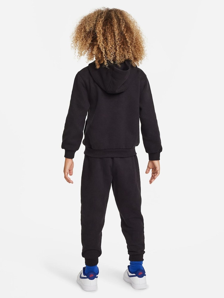 Nike Black Little Kids LBR Zip Through Tracksuit Set - Image 2 of 11
