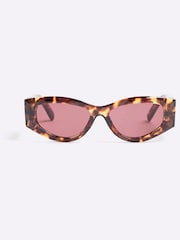 River Island Slim Cat Eye Chain Sunglasses - Imagem 2 de 5