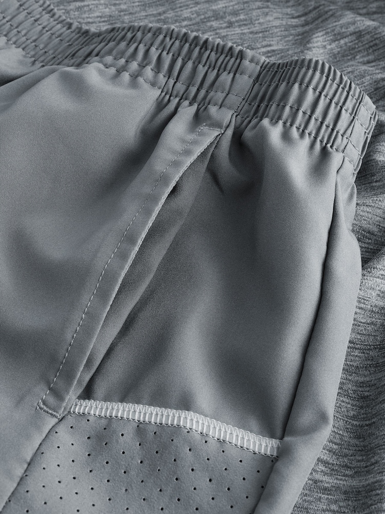Nike Grey Little Kids DriFIT T-Shirt and Shorts Set - Image 5 of 5 Nike Grey Little Kids DriFIT T-Shirt and Shorts Set - Image 5 of 5