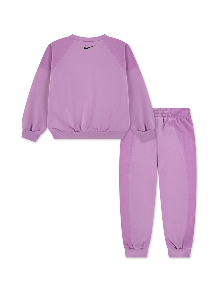 Nike Purple Light Little Kids Cherries Hoodie and Joggers Tracksuit Set - Image 2 of 5