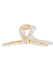 Kitsch Gold Rhinestone Loop Claw Clip - Image 2 of 7