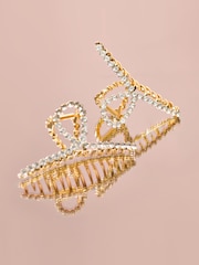 Kitsch Gold Rhinestone Loop Claw Clip - Image 3 of 7