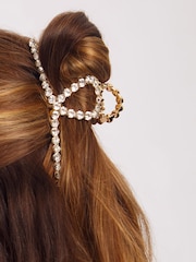 Kitsch Gold Rhinestone Loop Claw Clip - Image 4 of 7