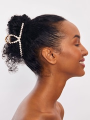 Kitsch Gold Rhinestone Loop Claw Clip - Image 5 of 7