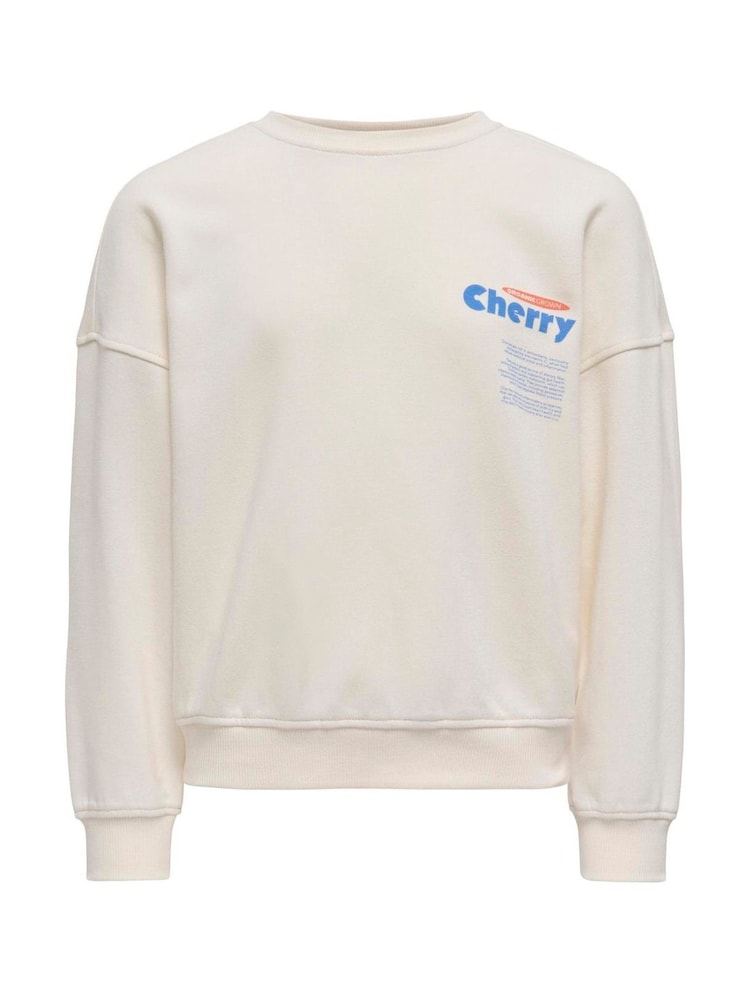 ONLY KIDS Fruit Back Print White Sweatshirt - Image 2 of 4