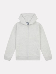 New Balance Grey Kids Small French Terry Logo Zip Hoodie - Image 1 of 3