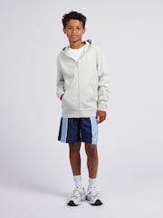 New Balance Grey Small French Terry Logo Zip Hoodie - Image 5 of 8