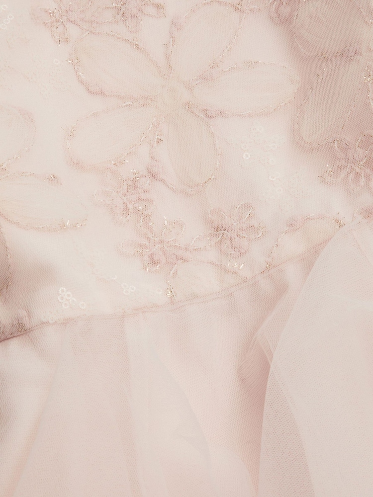 Monsoon Pink Baby Arabella Flower Ruffle Dress - Image 4 of 4
