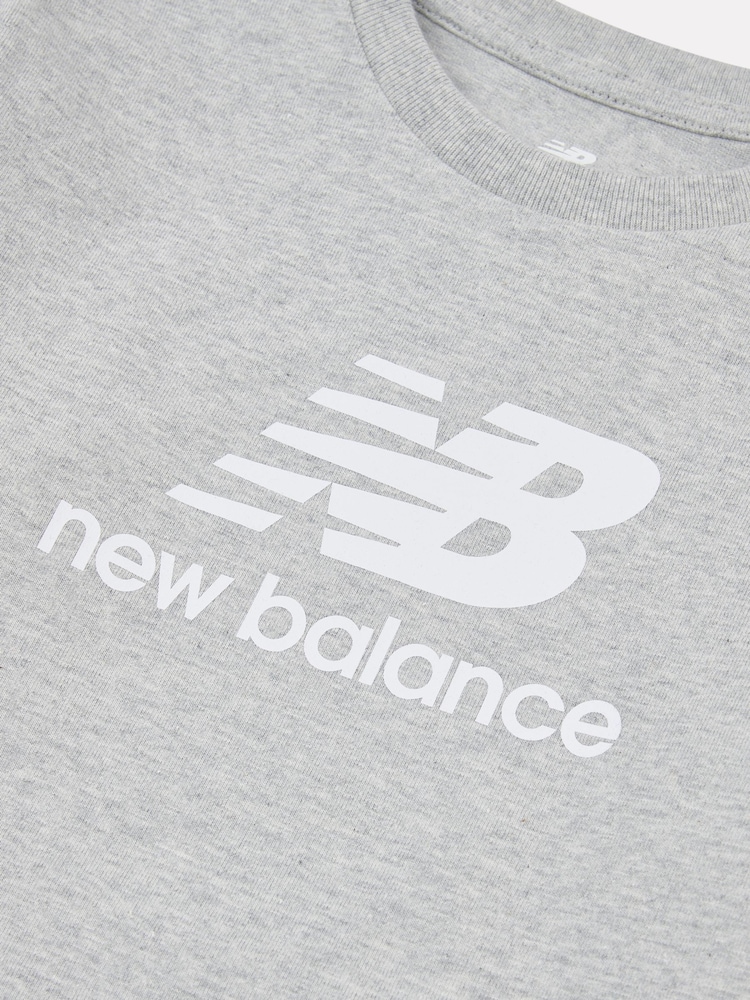 New Balance Grey New Balance Kids Jersey Stacked Logo Long Sleeve T-Shirt - Image 3 of 3