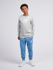 Gri - Tricou cu mânecă lungă pentru copii New Balance Jersey cu logo suprapus - Imaginea 5 din 8