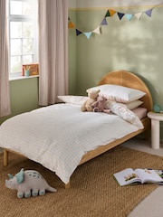 Neutral Scandi Grid Duvet Cover and Pillowcase Set - Image 1 of 5