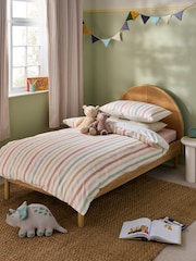Neutral Scandi Grid Duvet Cover and Pillowcase Set - Image 2 of 5