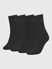 Tommy Hilfiger Black Stretch Cotton Socks 4 Pack - Image 1 of 3