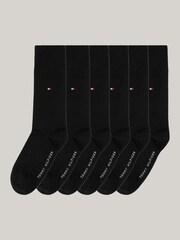 Tommy Hilfiger Black Stretch Cotton Socks 6 Pack - Image 2 of 3
