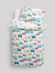 Neutral Transports Cotton Printed Bedding Duvet Cover and Pillowcase Set - Image 5 of 6