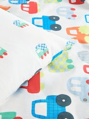 Neutral Transports Cotton Printed Bedding Duvet Cover and Pillowcase Set - Image 6 of 6