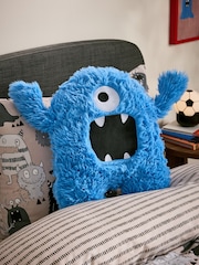 Blue Monster Plush Cushion - Image 1 of 4