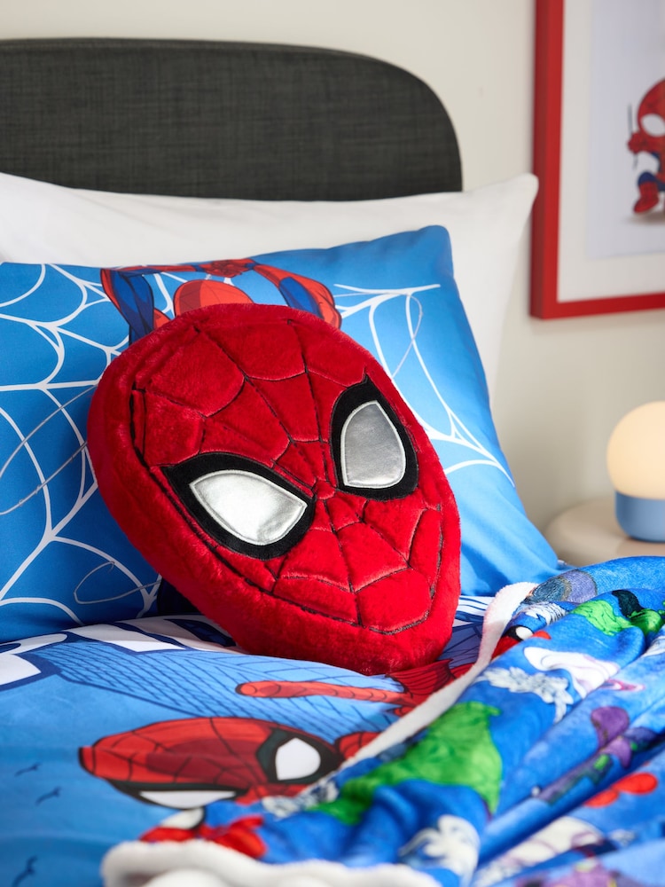 Red Spiderman Head Plush Cushion - Image 1 of 4