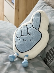 Blue/White Foam Hand Cushion - Image 1 of 4