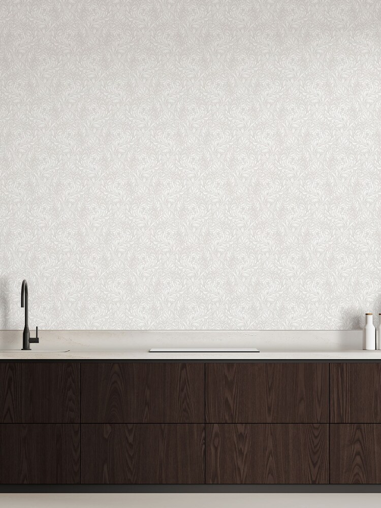 Laurence Llewelyn-Bowen Beige Rambleicious Floral Print A4 Wallpaper Sample - Image 1 of 4