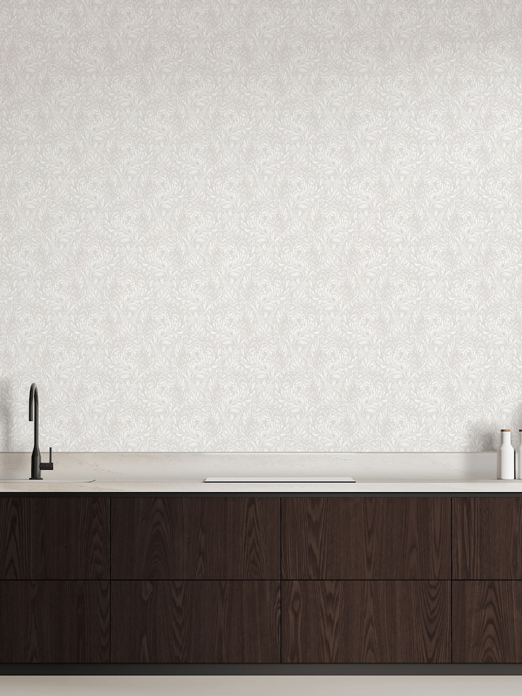 Laurence Llewelyn-Bowen Beige Rambleicious Floral Print A4 Wallpaper Sample - Image 1 of 4 Laurence Llewelyn-Bowen Beige Rambleicious Floral Print A4 Wallpaper Sample - Image 1 of 4