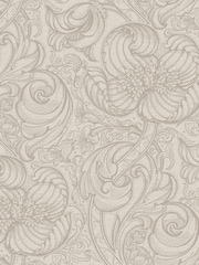 Laurence Llewelyn-Bowen Beige Down The Dilly Floral Print A4 Wallpaper Sample - Image 2 of 3
