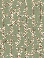 Galerie Green Spring Blossom Sakura A4 Wallpaper Sample - Image 2 of 2