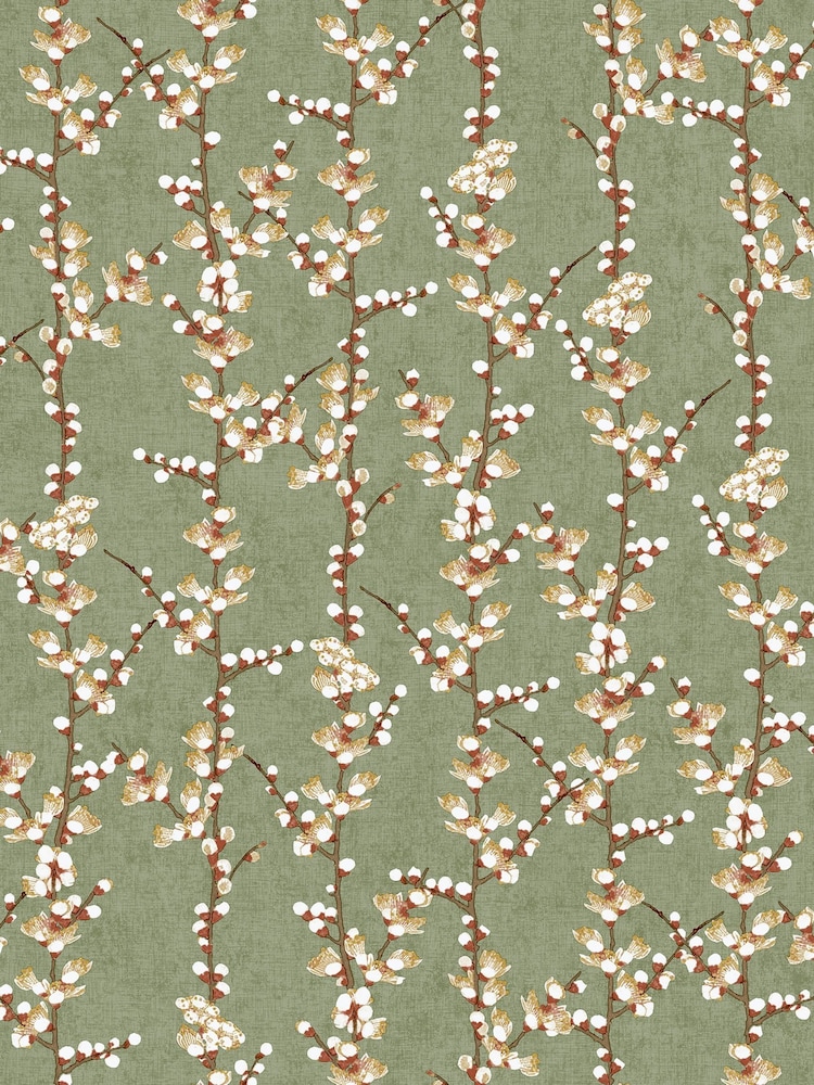 Galerie Green Spring Blossom Sakura A4 Wallpaper Sample - Image 2 of 2 Galerie Green Spring Blossom Sakura A4 Wallpaper Sample - Image 2 of 2