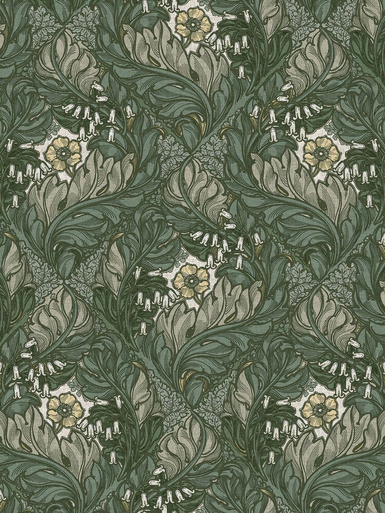 Laurence Llewelyn-Bowen Green Rambleicious Floral Print A4 Wallpaper Sample - Image 2 of 4
