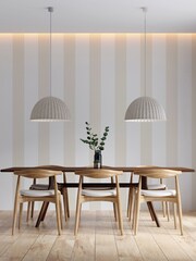 Style Sisters Beige Wide Stripe A4 Wallpaper Sample - Image 1 of 3