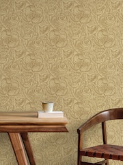 Laurence Llewelyn-Bowen Yellow Down The Dilly Floral Print A4 Wallpaper Sample - Image 1 of 4