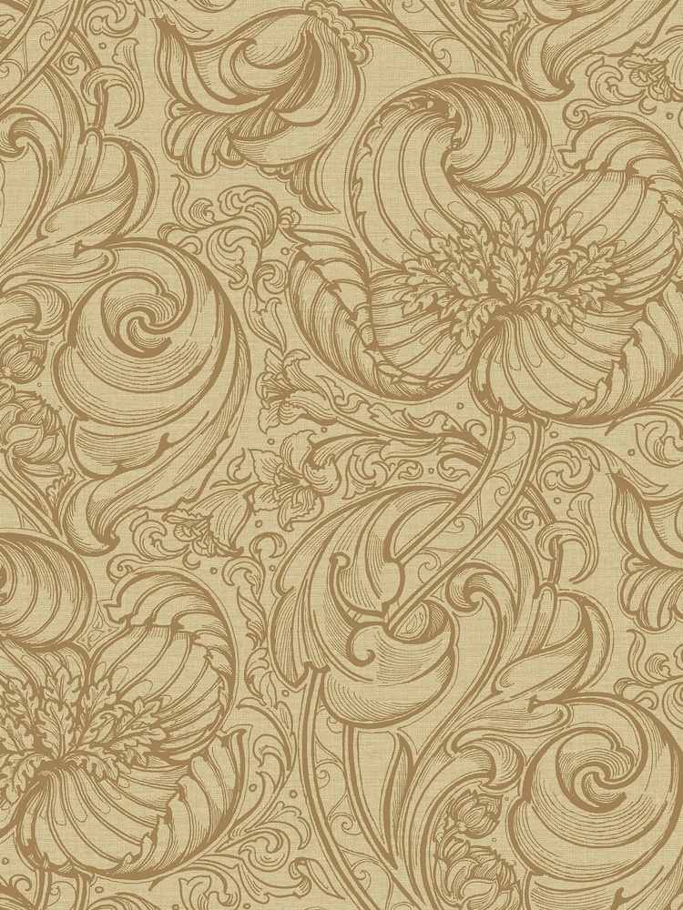 Laurence Llewelyn-Bowen Yellow Down The Dilly Floral Print A4 Wallpaper Sample - Image 2 of 4 Laurence Llewelyn-Bowen Yellow Down The Dilly Floral Print A4 Wallpaper Sample - Image 2 of 4