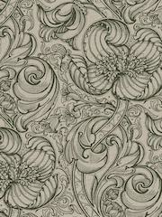 Laurence Llewelyn-Bowen Green Down The Dilly Floral Print A4 Wallpaper Sample - Image 2 of 4