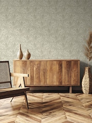 Laurence Llewelyn-Bowen Green Rambleicious Floral Print A4 Wallpaper Sample - Image 1 of 4