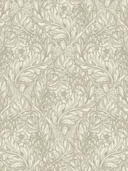 Laurence Llewelyn-Bowen Green Rambleicious Floral Print A4 Wallpaper Sample - Image 2 of 4